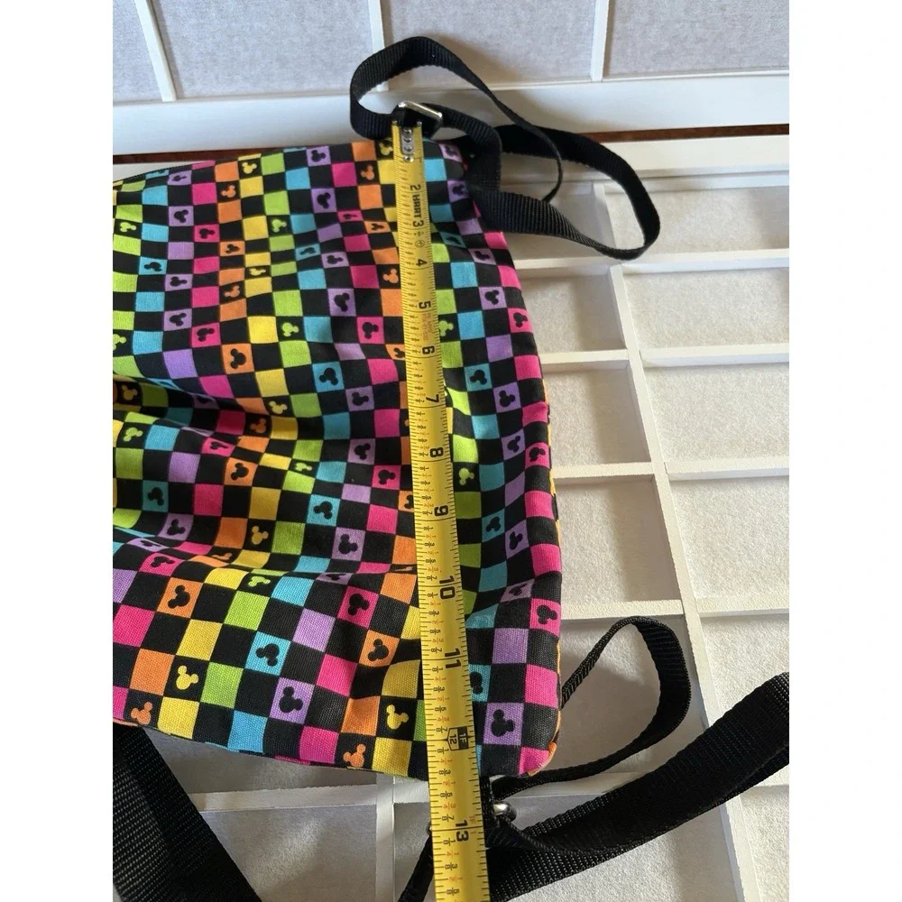 Disney Parks Exclusive Mickey‎ Drawstring Backpack Rainbow/Pride  Adjustable